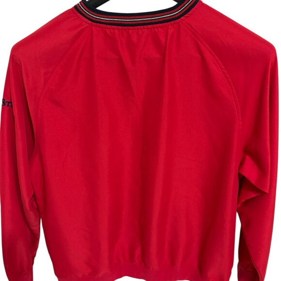 Payne Stewart Pullover Jacket Size Large Golf Red Polyester Windbreaker Logos - Picture 7 of 7